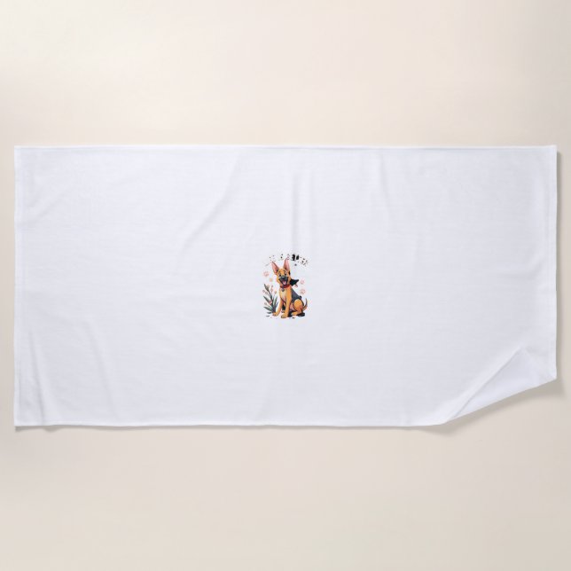 Toalla De Playa Best life with Dutch Shepherd Tank Top (Anverso)