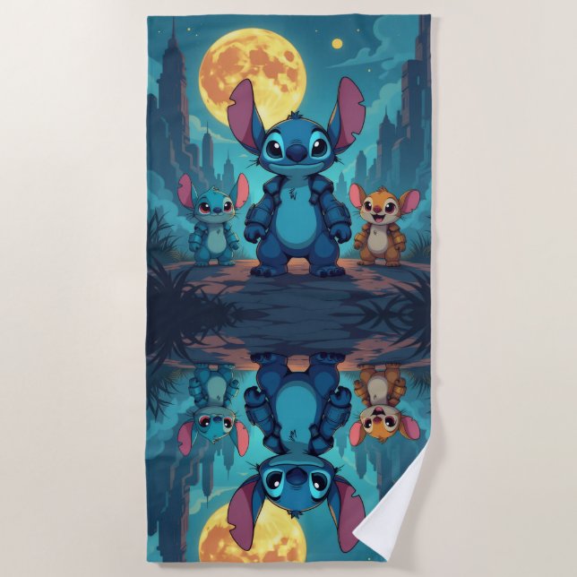 Toalla De Playa Beste Freunde fürs Leben – Lilo & Stitch   (Anverso)