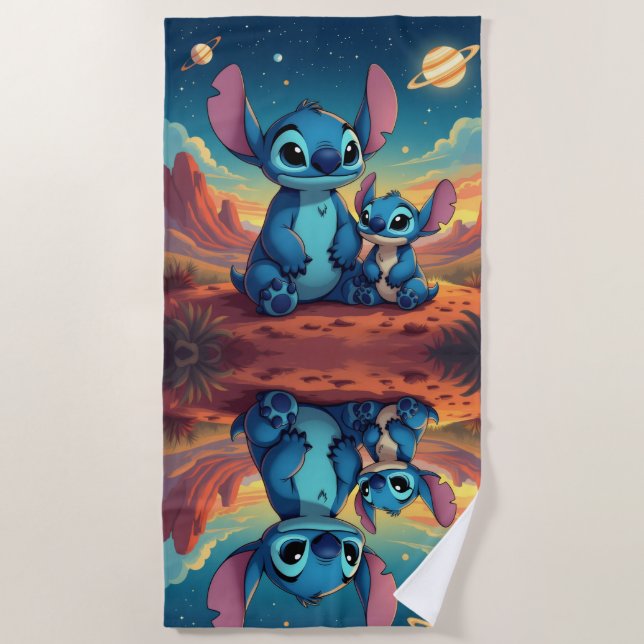 Toalla De Playa Beste Freunde fürs Leben – Lilo & Stitch   (Anverso)