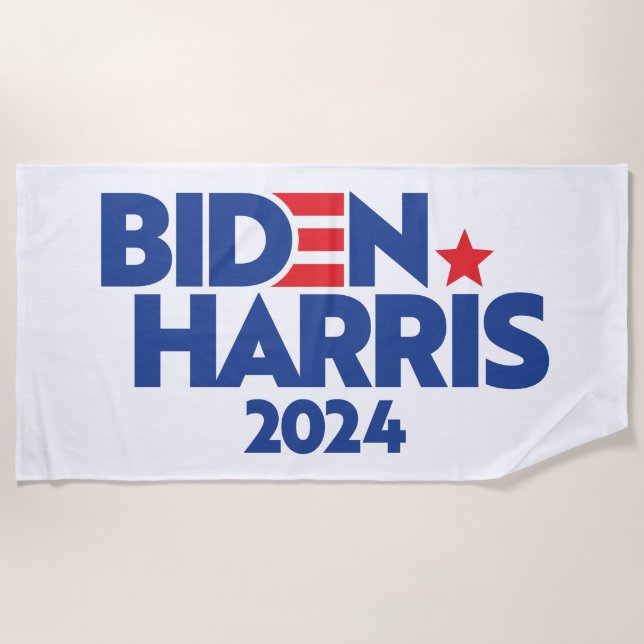 TOALLA DE PLAYA BIDEN HARRIS 2024 (Anverso)