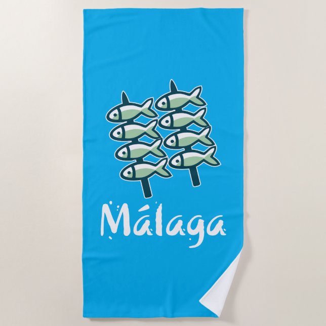 Toalla De Playa Bienvenidos a Málaga 8: El Espeto (Anverso)