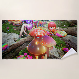 Toalla De Playa Bienvenidos al Home Beach Family Mushrooms and Fai