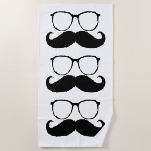 Toalla De Playa Bigote Divertido #22
