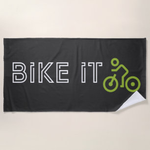 Toalla De Playa BIKE IT - Símbolo verde de ciclismo