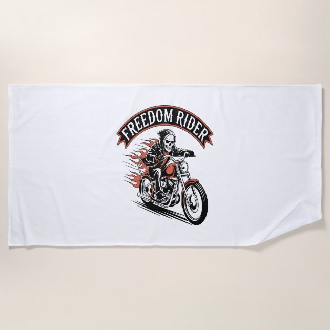 Toalla De Playa Biker de FreeDom Rider (Anverso)