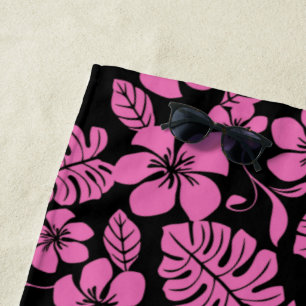 TOALLA DE PLAYA BIKINI ROSA (NEGRO/ROSA)