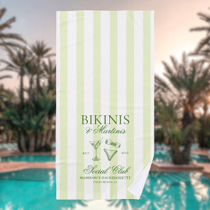 Toalla De Playa Bikinis y Martinis Bachelorette