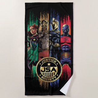 Toalla De Playa Black Adam Justice Society Heroes In Stripes
