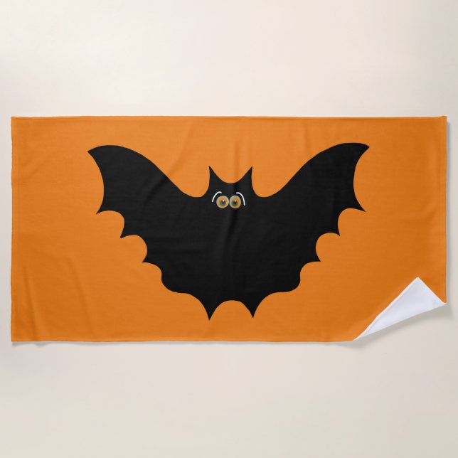 Toalla De Playa Black Bat de Halloween (Anverso)