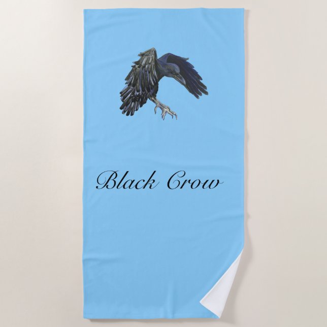 Toalla De Playa Black Crow Master of Time Personalized Sky Blue (Anverso)