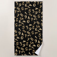 Black Gold Numbers Luxury Pattern Moda Accountant