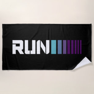 Toalla De Playa Black Ombré Run Active Sports