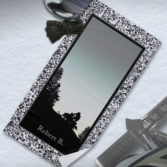 Toalla De Playa Blanco negro de guijarros para motos de nieve (Subido por el creador)