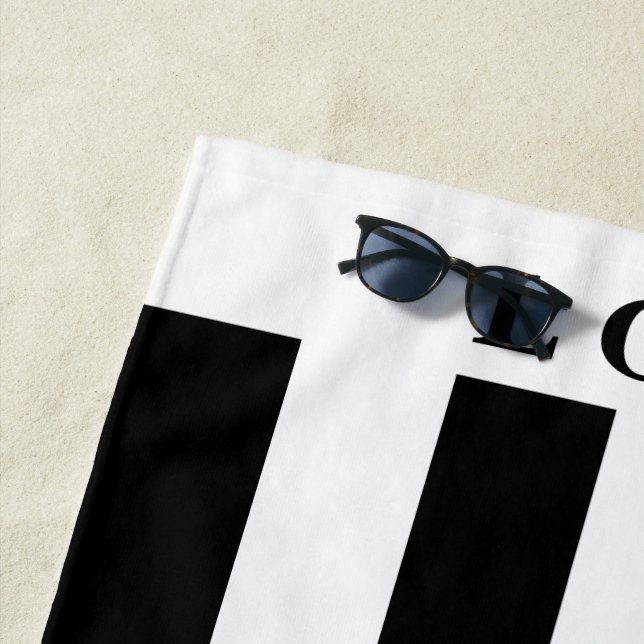 Toalla de playa - Blanco y negro (In situ)