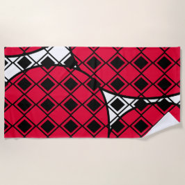 Toalla De Playa Blob Harlequin rosa