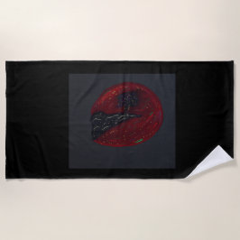 Toalla De Playa Blood Moonlit Night Beach Towel