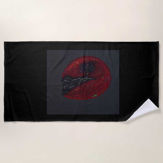 Toalla De Playa Blood Moonlit Night Beach Towel (Anverso)