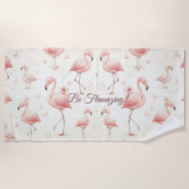 Toalla De Playa Bloqueo de flamenco más bonito