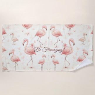 Toalla De Playa Bloqueo de flamenco más bonito