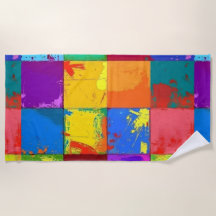 Bloques de color de fondo de arte pop