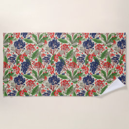 Toalla De Playa Blue and Red Berries de Japón