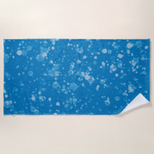 Blue and white beach towel