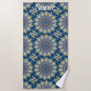 Toalla De Playa Blue Chakra Kaleidoscope Thunder_Cove