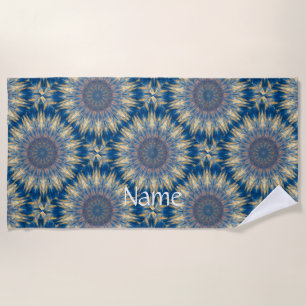 Toalla De Playa Blue Chakra Kaleidoscope Thunder_Cove