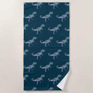 Toalla De Playa Blue Dinosaur Trex