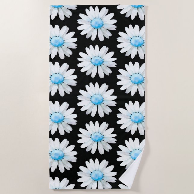 Toalla De Playa Blue Dotted Daisy's (Anverso)