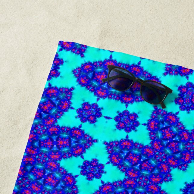 Toalla De Playa Blue kaleidoscope flourished (In situ)