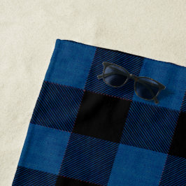 Toalla De Playa Blue Lumberjack Plaid
