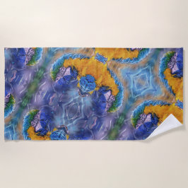 Toalla De Playa Blue Macaw Playage Parrot Artsy
