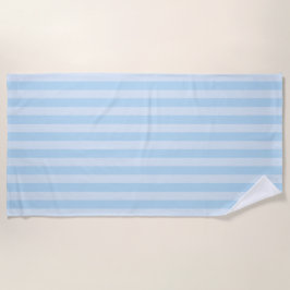Toalla De Playa Blue on Light Blue Stripes Classic Beach Towel