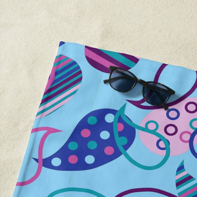 Toalla De Playa Blue Paisley (In situ)