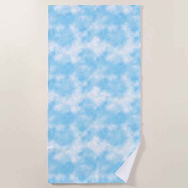 Toalla De Playa Blue Sky and Cloud Art Personalizado (Anverso)