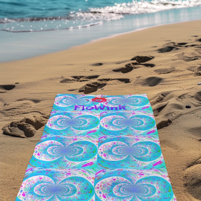 Toalla De Playa Blue Trippy Cute (Subido por el creador)