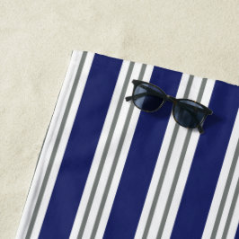Toalla De Playa Blue white gray beach bathroom coastal