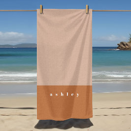 Toalla De Playa Blush Color Block Personalizado