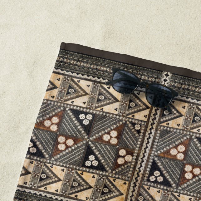 Toalla De Playa Boda hawaiano Tapa Cloth (In situ)