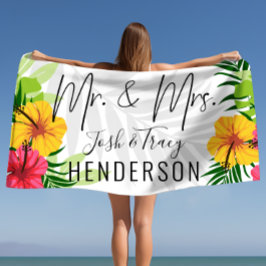 Toalla De Playa Boda personalizado de parejas, regalo de aniversar