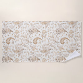 Toalla De Playa Bohemio hippie sesentero paz estampado paisley 