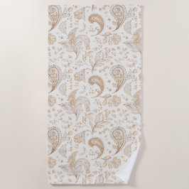 Toalla De Playa Bohemio hippie sesentero paz estampado paisley