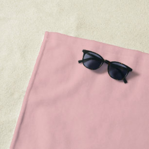 Toalla De Playa Boho Chic Color Sólido Rosa