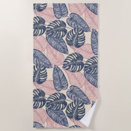 Toalla De Playa Boho de playa tropical