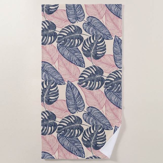 Toalla De Playa Boho de playa tropical (Anverso)