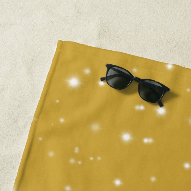 Toalla De Playa Boho Gold Starlight (In situ)