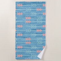 Boho Rosa Blanco Flecha Azul Fondo