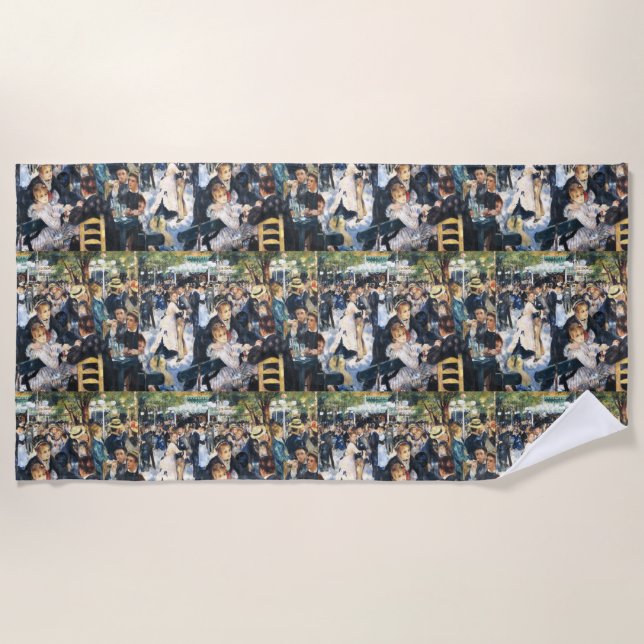 Toalla De Playa Bola en el Moulin de la Galette Fiesta Renoir (Anverso)