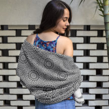 Bold Abstract Black and White Mandala Pattern